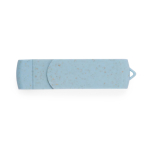 USB doppia su misura in paglia di frumento con connessione tipo C color blu