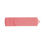 USB doppia su misura in paglia di frumento con connessione tipo C color rosso
