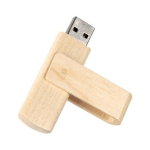 Pendrive rotante in legno su misura con USB tipo C color legno chiaro