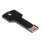Memoria USB su misura a forma di chiave realizzata in metallo color nero