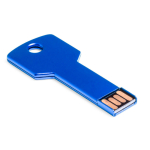Memoria USB su misura a forma di chiave realizzata in metallo color blu