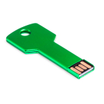 Memoria USB su misura a forma di chiave realizzata in metallo color verde