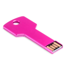 Memoria USB su misura a forma di chiave realizzata in metallo color rosa