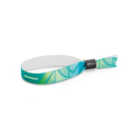 Braccialetto lanyard in poliestere per sublimazione con chiusura di sicurezza color bianco