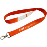 Lanyard per sublimazione a colori su misura, realizzato in Europa color bianco