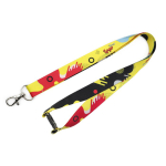 Lanyard a colori con chiusura di sicurezza su misura, realizzato nell’UE color bianco