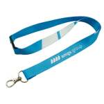 Lanyard a colori con chiusura di sicurezza su misura, realizzato nell’UE color bianco