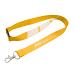 Lanyard a colori con chiusura di sicurezza su misura, realizzato nell’UE color bianco