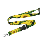 Lanyard con fibbia e chiusura di sicurezza custom made, realizzato in Europa color bianco