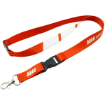 Lanyard con fibbia e chiusura di sicurezza custom made, realizzato in Europa color bianco
