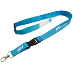 Lanyard con fibbia e chiusura di sicurezza custom made, realizzato in Europa color bianco