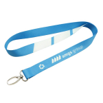 Lanyard in RPET a colori full color su misura made in Europe color bianco