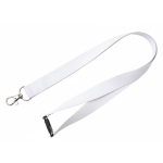 Lanyard personalizzato a colori con chiusura di sicurezza prodotto nell’UE color bianco