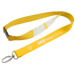 Lanyard personalizzato a colori con chiusura di sicurezza prodotto nell’UE color bianco