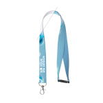 Lanyard personalizzato a colori con chiusura di sicurezza prodotto nell’UE color bianco vista principale