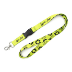 Lanyard in RPET a colori, custom made, con fibbia, realizzato in Europa color bianco