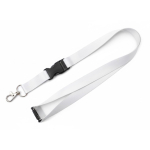 Lanyard personalizzato a colori su misura con chiusura di sicurezza made in EU color bianco