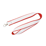 Lanyard a doppio strato a colori su misura, realizzato in Europa color rosso