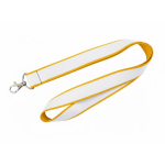 Lanyard a doppio strato a colori su misura, realizzato in Europa color giallo