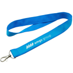 Lanyard a doppio strato a colori su misura, realizzato in Europa color azzurro ciano