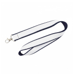 Lanyard a doppio strato a colori su misura, realizzato in Europa color blu scuro
