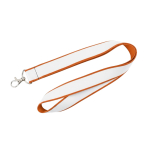 Lanyard a doppio strato a colori su misura, realizzato in Europa color arancione scuro