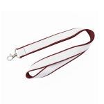 Lanyard a doppio strato a colori su misura, realizzato in Europa color granata