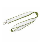 Lanyard a doppio strato a colori su misura, realizzato in Europa color verde oliva