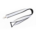 Lanyard a doppio strato custom made con chiusura di sicurezza prodotto nell’UE color nero
