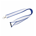 Lanyard a doppio strato custom made con chiusura di sicurezza prodotto nell’UE color blu