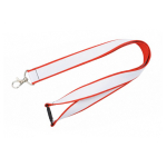 Lanyard a doppio strato custom made con chiusura di sicurezza prodotto nell’UE color rosso