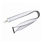 Lanyard a doppio strato custom made con chiusura di sicurezza prodotto nell’UE color grigio