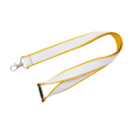 Lanyard a doppio strato custom made con chiusura di sicurezza prodotto nell’UE color giallo