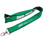 Lanyard a doppio strato custom made con chiusura di sicurezza prodotto nell’UE color verde