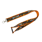 Lanyard a doppio strato custom made con chiusura di sicurezza prodotto nell’UE color arancione