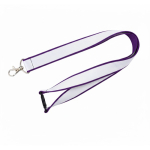 Lanyard a doppio strato custom made con chiusura di sicurezza prodotto nell’UE color viola