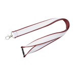 Lanyard a doppio strato custom made con chiusura di sicurezza prodotto nell’UE color granata