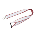 Lanyard a doppio strato custom made con chiusura di sicurezza prodotto nell’UE color rosso mattone