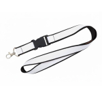 Lanyard a doppio strato a colori custom made prodotto in Europa color nero