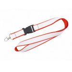 Lanyard a doppio strato a colori custom made prodotto in Europa color rosso