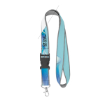 Lanyard a doppio strato a colori custom made prodotto in Europa color grigio vista principale