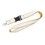 Lanyard a doppio strato a colori custom made prodotto in Europa color giallo