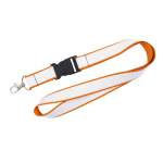 Lanyard a doppio strato a colori custom made prodotto in Europa color arancione