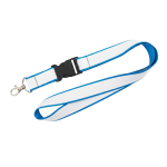 Lanyard a doppio strato a colori custom made prodotto in Europa color azzurro ciano
