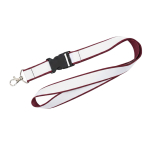 Lanyard a doppio strato a colori custom made prodotto in Europa color granata