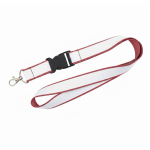 Lanyard a doppio strato a colori custom made prodotto in Europa color rosso mattone
