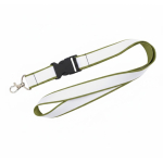Lanyard a doppio strato a colori custom made prodotto in Europa color verde oliva
