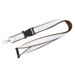 Lanyard a doppio strato su misura con chiusura di sicurezza prodotto nell’UE color marrone