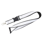 Lanyard a doppio strato su misura con chiusura di sicurezza prodotto nell’UE color nero