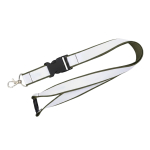 Lanyard a doppio strato su misura con chiusura di sicurezza prodotto nell’UE color grigio